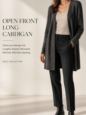 Stephanie Parks Long Sleeve Thigh Length Cardigan Size XL